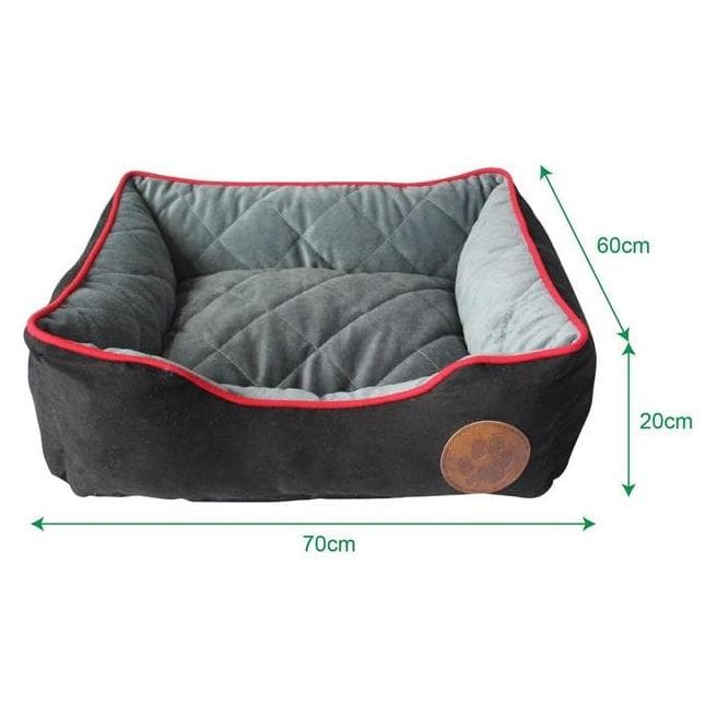 Hoppy Pets RECHTHOEKIG BED HÖPPY 70X60X20CM (Hond, Kat), Hondenbed + Kattenbed