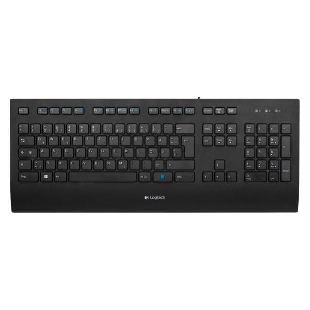 Logitech K280e (DE, Bedraad), Toetsenbord, Zwart