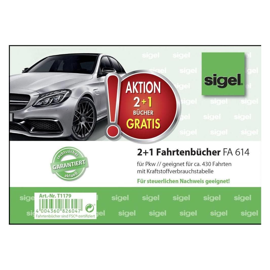 Sigel, Payment slips, Logbooks for cars