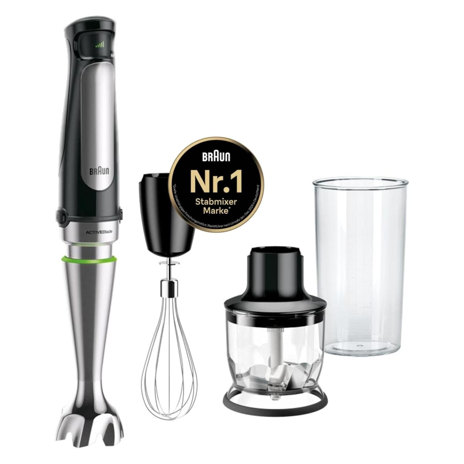 Braun MultiQuick 7 MQ7025X, Staafmixer, Zwart, Zilver