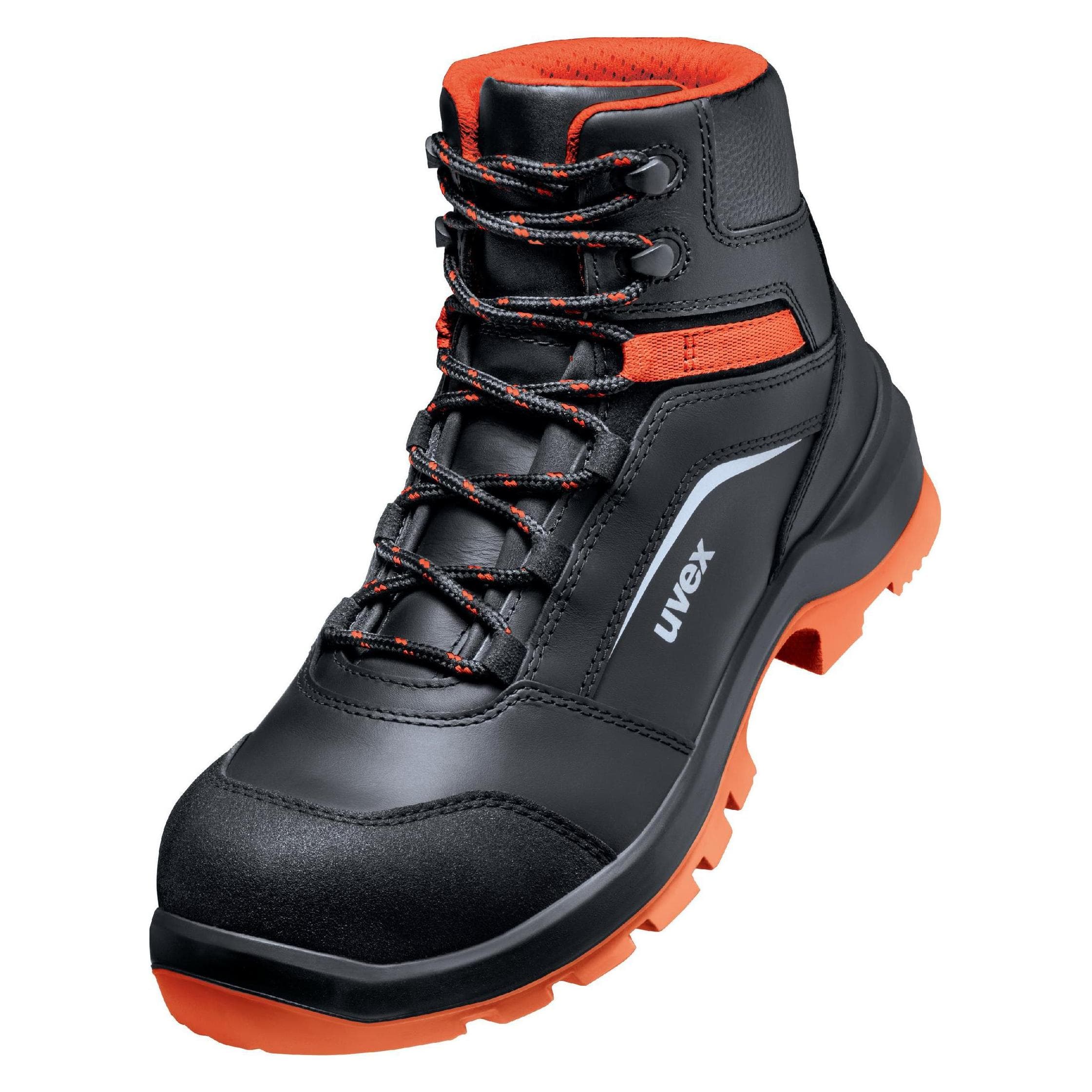 Uvex, Werkschoenen, 2 xenova laarzen S3 95071 zwart, rood breedte 10 maat 52 (S3, 52)