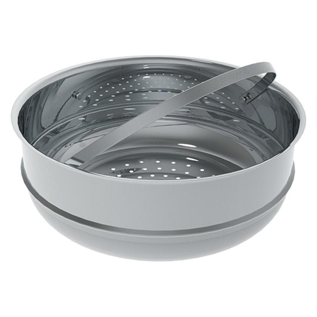 de Buyer Roestvrijstalen stoominzet voor braadpan, Pan deksel, Zilver