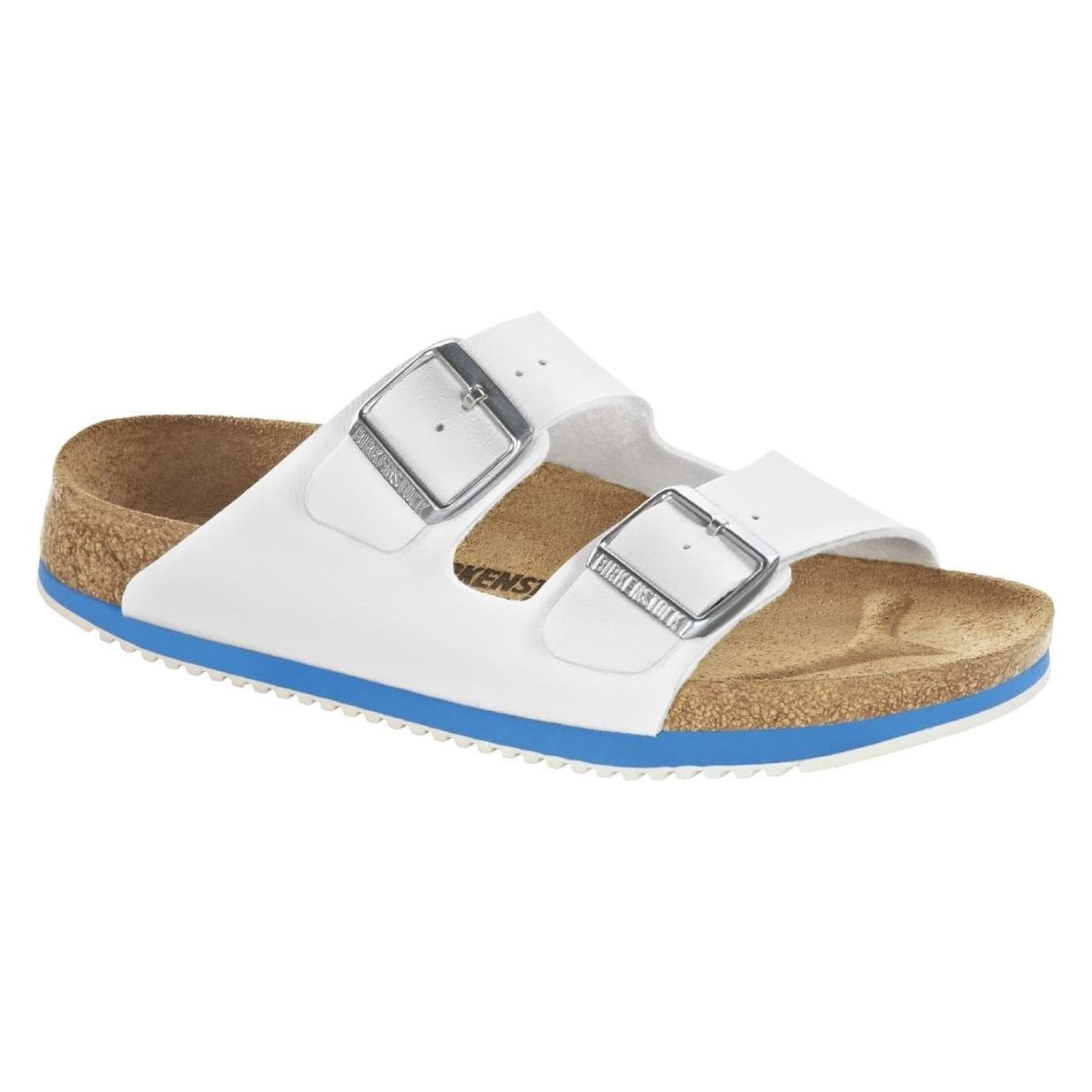 Birkenstock, Unisex, Sandalen, Arizona SL Birko-Flor normaal, Wit, (42)