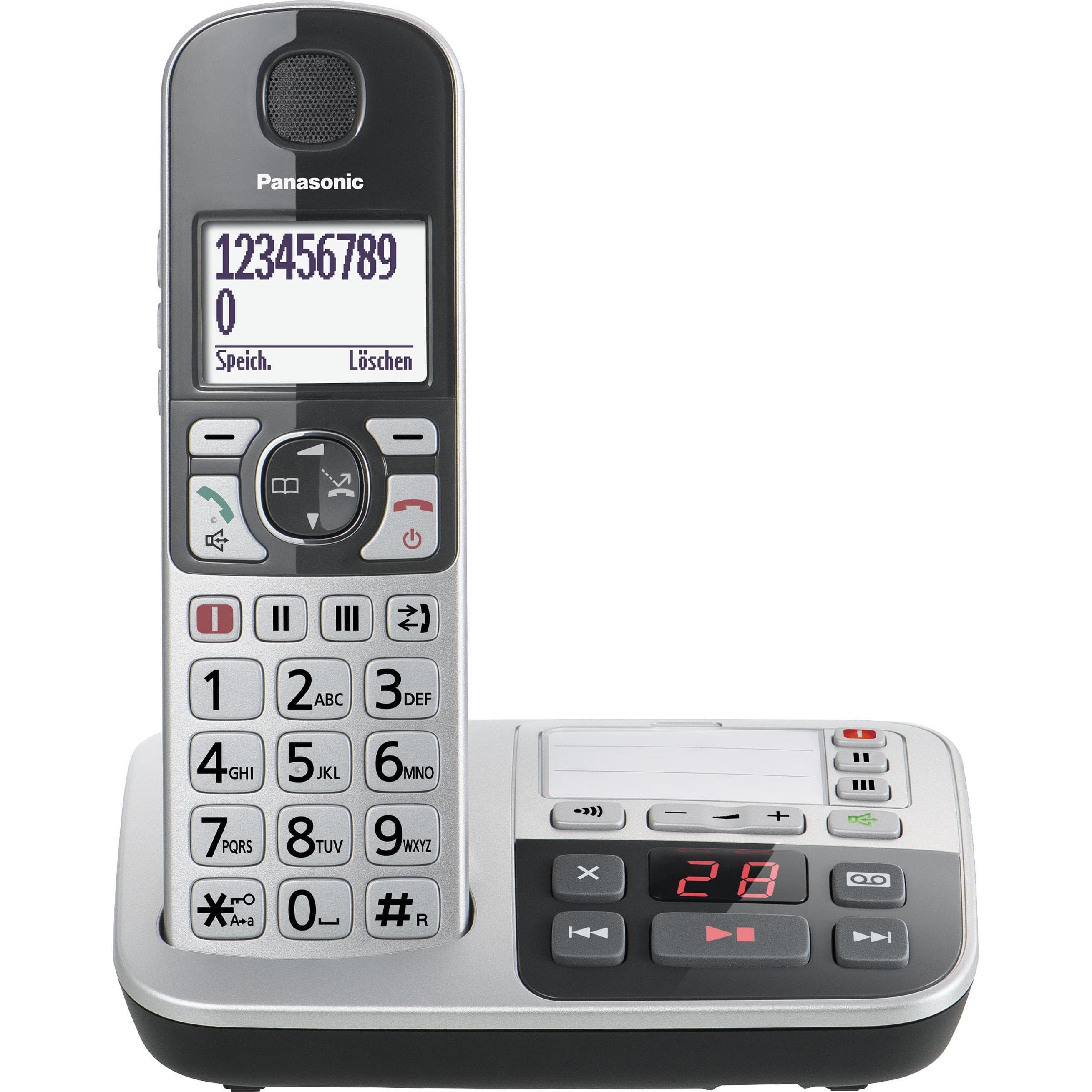 Panasonic KX-TGE520GS, Telefoon, Zwart, Zilver