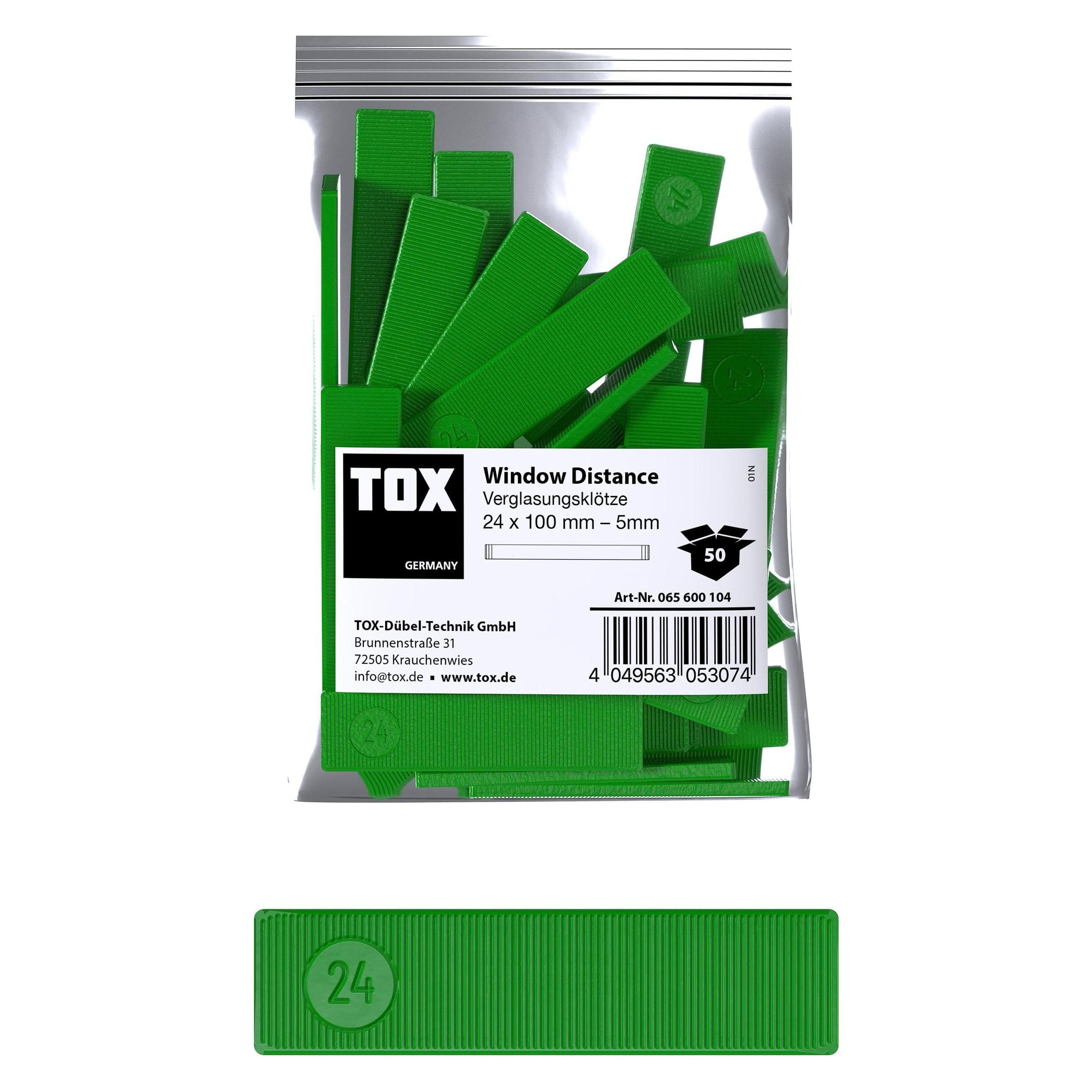 Tox, Muurpluggen, Cales pour vitrage 24x100 mm Raamafstand 5 mm (50 stuks) (50 Pcs.)