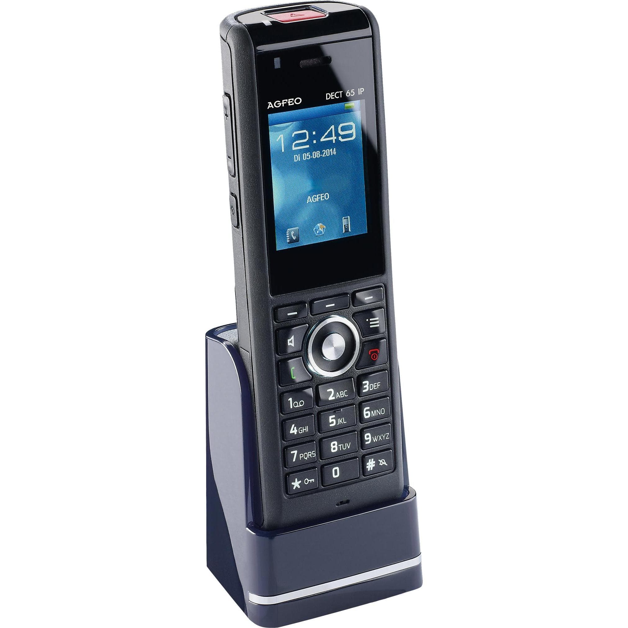 Agfeo DECT 65 IP beschermingsklasse 65 schokbestendig waterdicht stofdicht voor AS/ES, Telefoon, Zwart