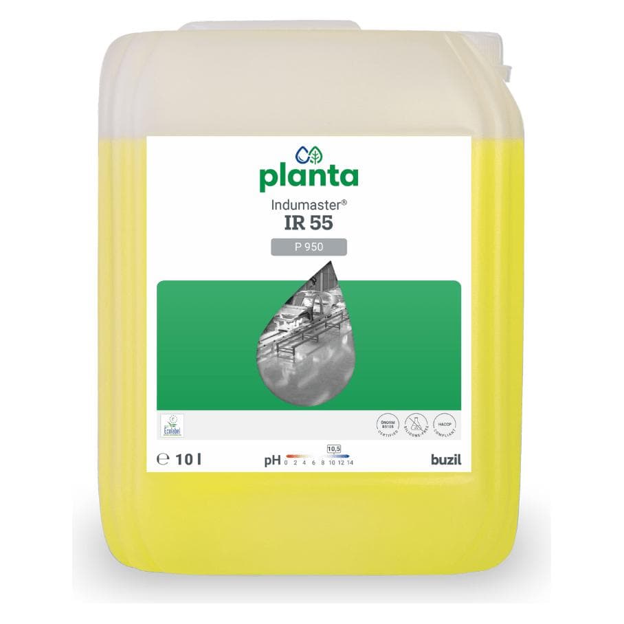 Buzil Planta Indumaster IR 55 10 liter gecertificeerde, ecologische industriële reiniger, Reinigingsmiddelen, Geel, Groen