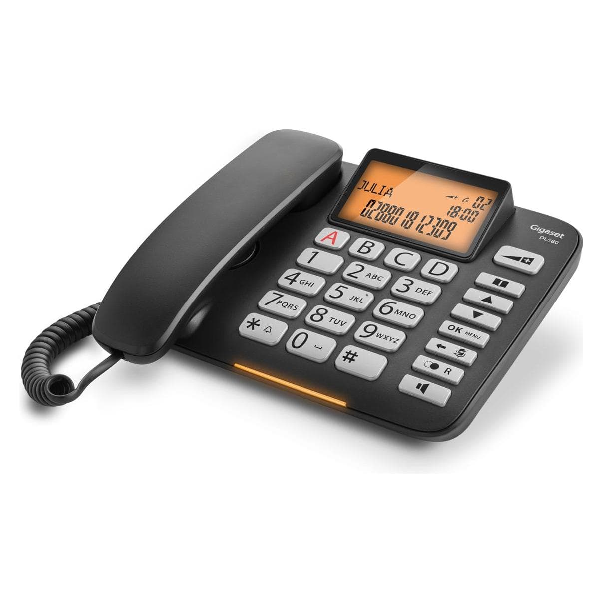 Gigaset DL580, Telefoon, Zwart