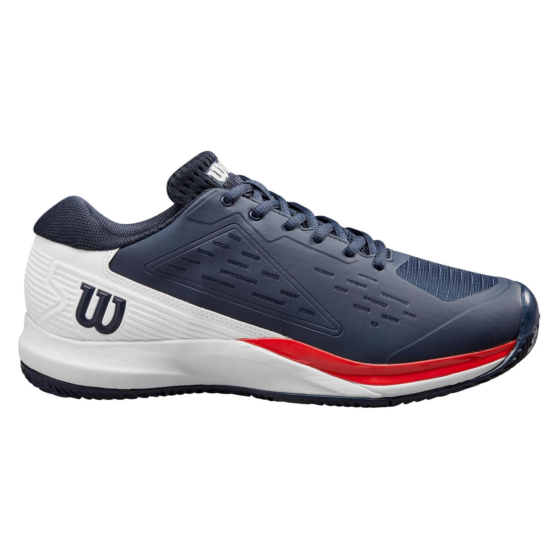 Wilson, Mannen, Indoor schoenen, Rush Pro Ace Klei (46 2/3), Zwart, Blauw