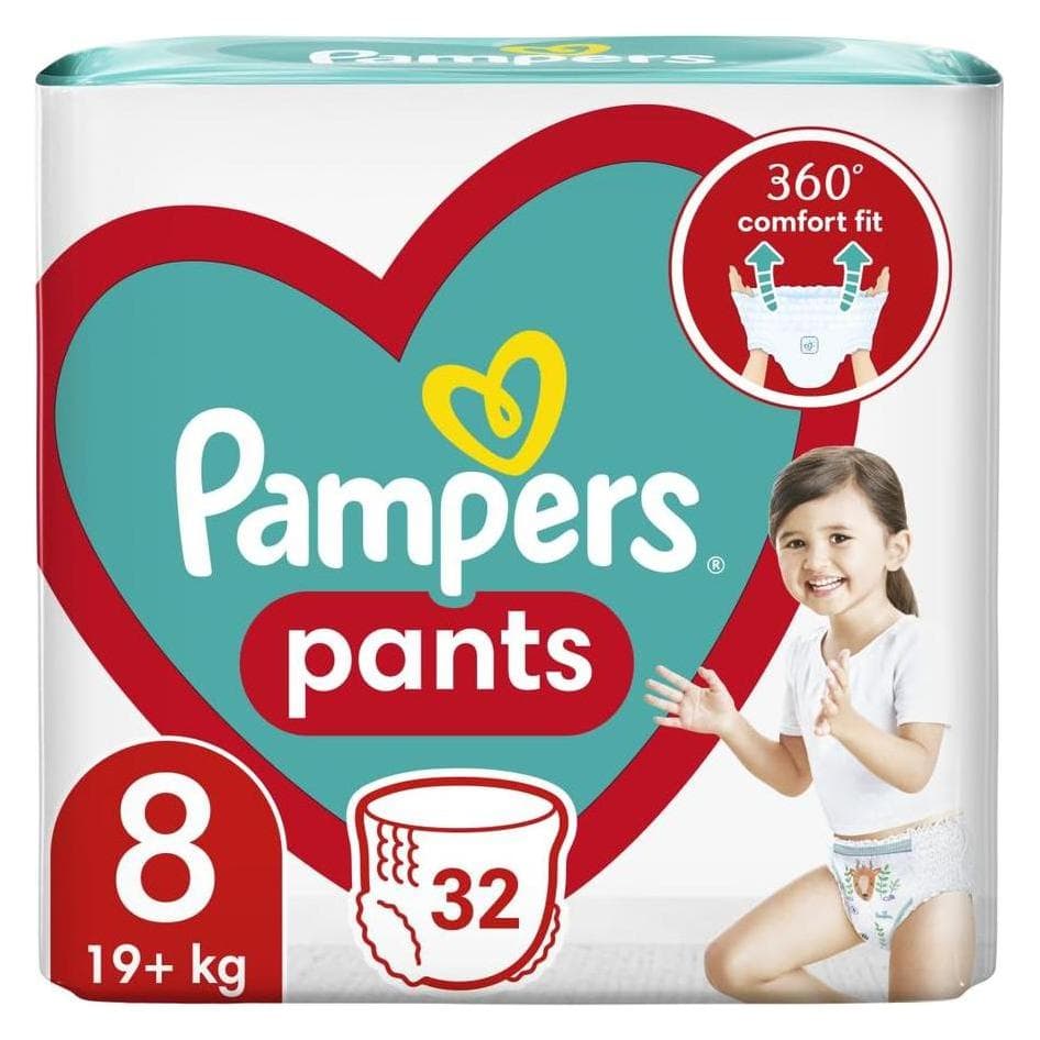 Pampers Pieluchomajtki Broek 8, 19+ kg, 32 szt. (Maat 8, Verplaatsbaar pakket, 32 Pcs.)