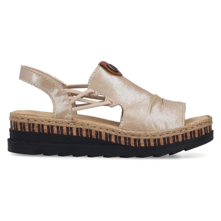 Rieker, Vrouwen, Sandalen, Damensandalen, Goud, (38)