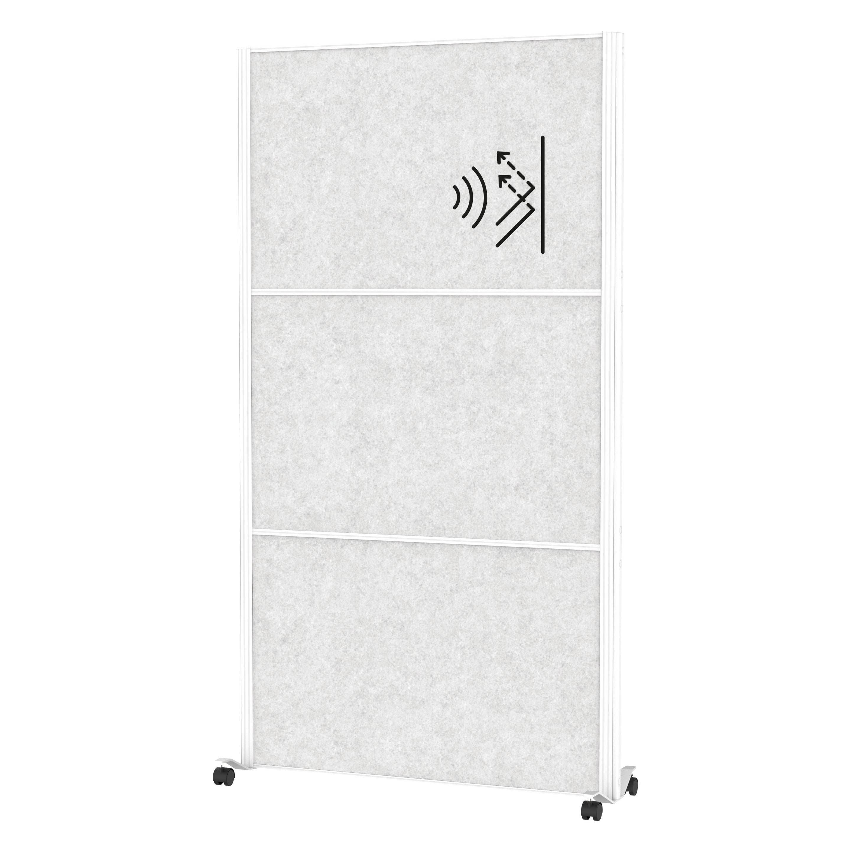 Maul, Scheidingswand, Scheidingswandsysteem MAULconnecto 9662102 Uplight 3xAk h.gr Mobiel (100 x 182 cm)