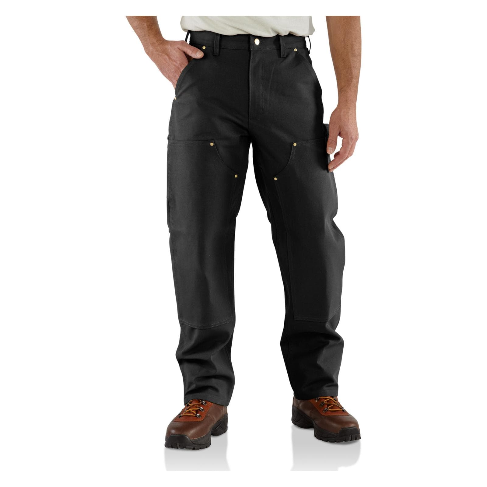 Carhartt, Werkbroek, DUCK D. FRONT LOGGER PANT ZWART Maat W38/L32 (W38/L32)