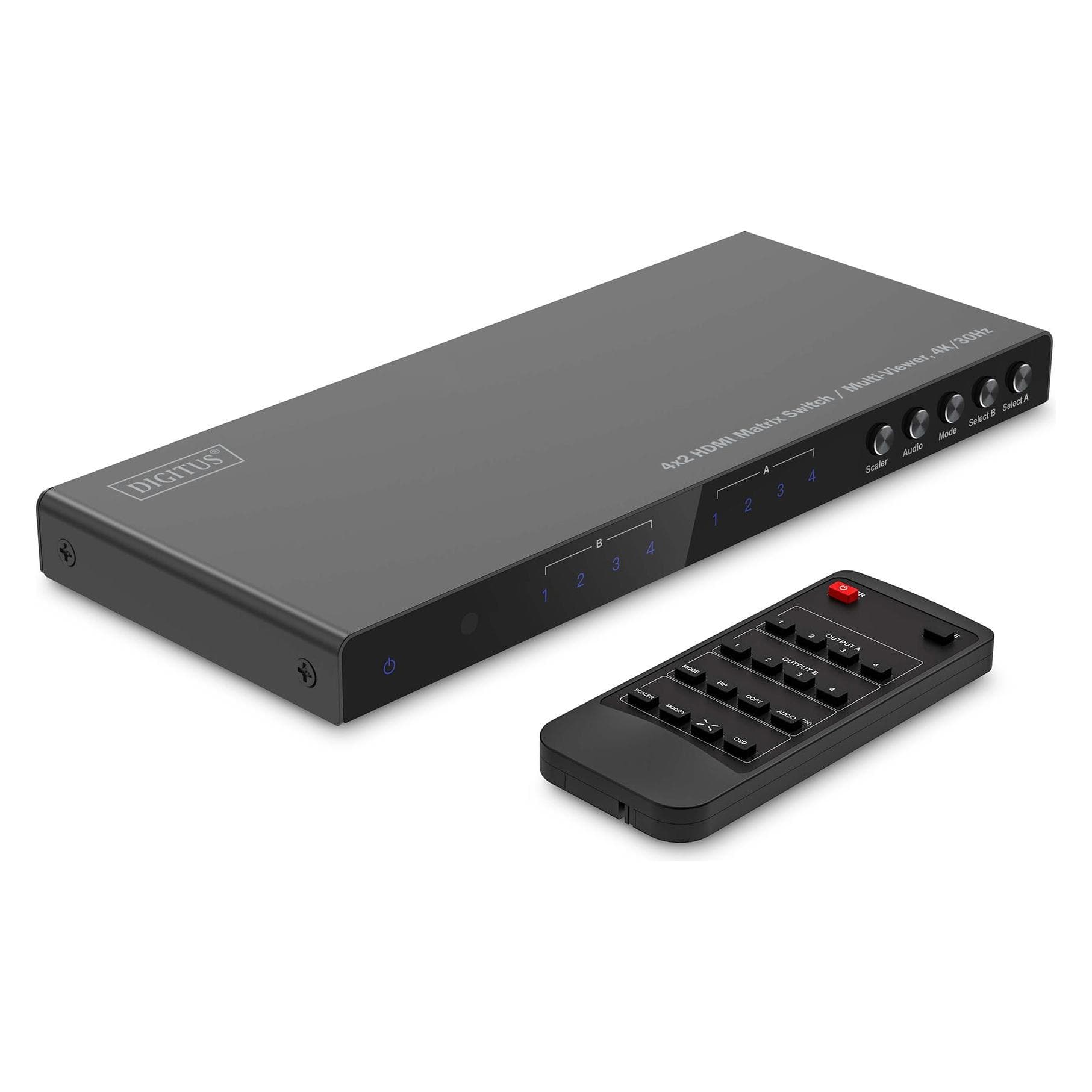 Digitus 4x2 HDMI Matrix Switch / Multi-Viewer, 4K/30Hz, Schakeldoos