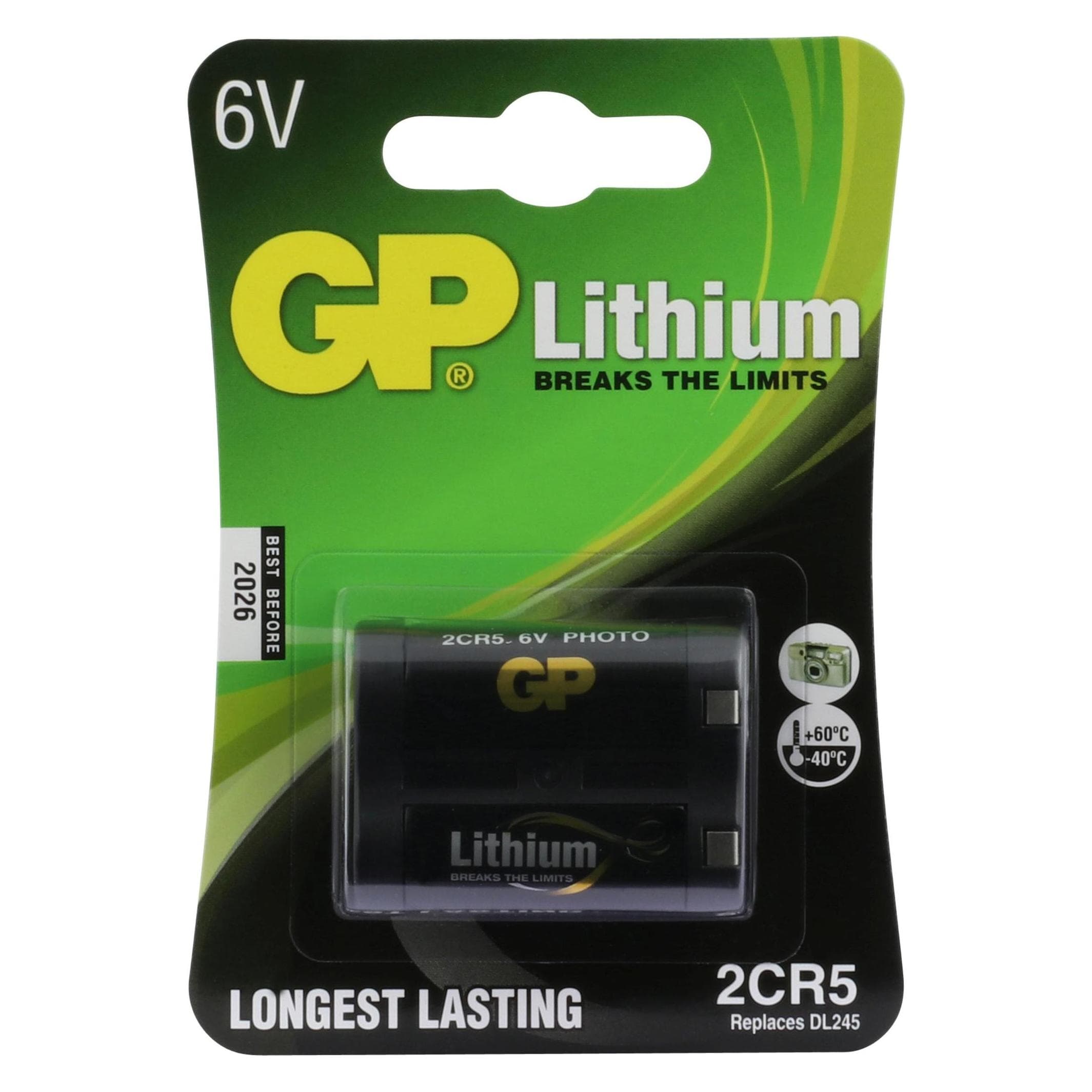 GP Batteries 2CR5 (1 Pcs., 2CR5, 1300 mAh), Batterijen
