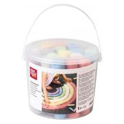 Knorr Prandell, Kleurpotloden, Straatkleurkrijt, plastic emmer van 20 (20x)