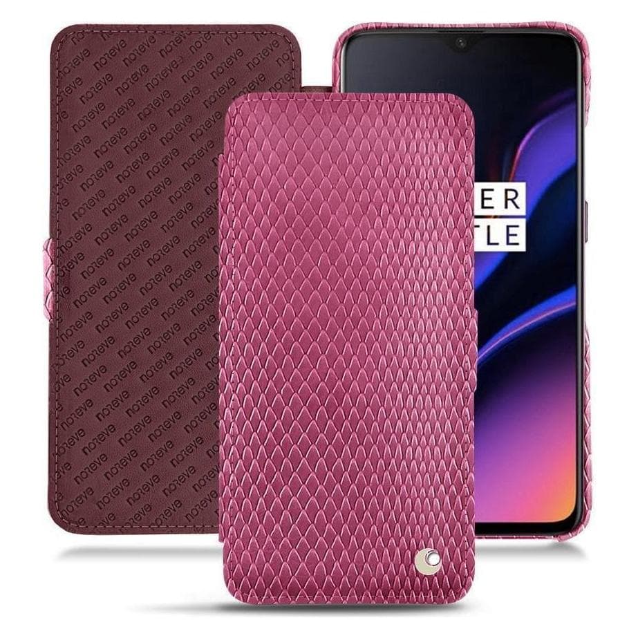 Noreve Lederen omslag horizontaal (OnePlus 6T), Smartphonehoes, Roze