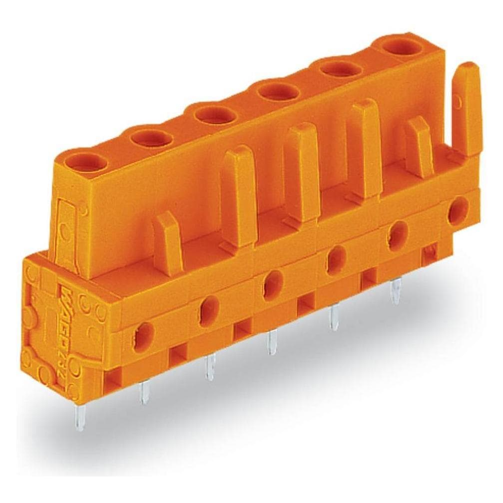 Wago THT rechte vrouwelijke stekker, Kabels + Stekkers, Oranje