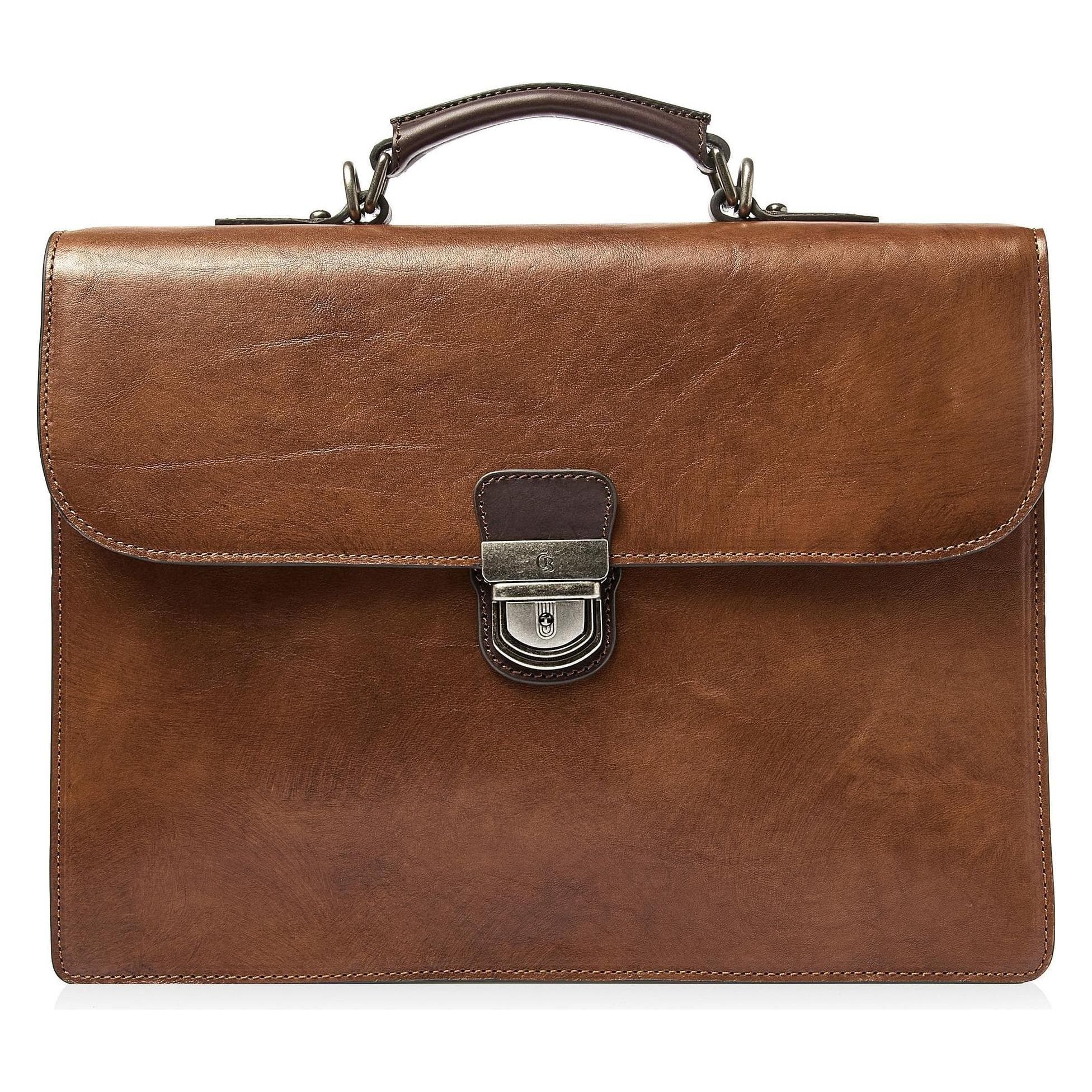 Castelijn & Beerens Rien aktetas RFID leer 39,5 cm laptopvak (17.30"), Laptoptas, Bruin