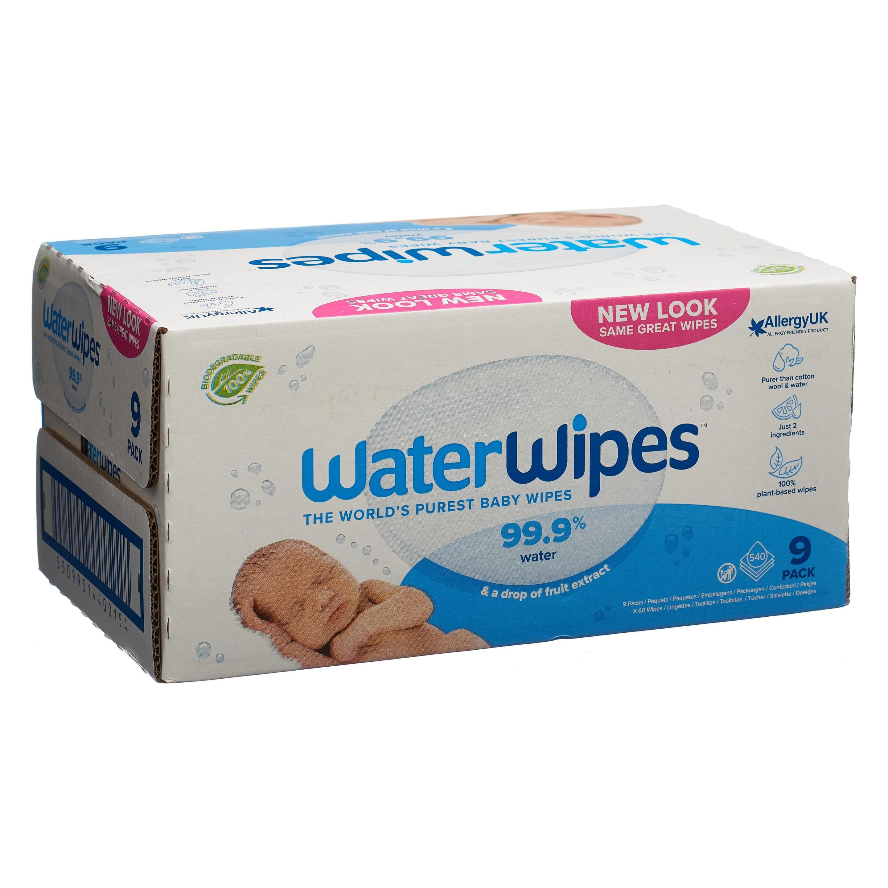 WaterWipes Wet wipes (9 x 60 pcs.)