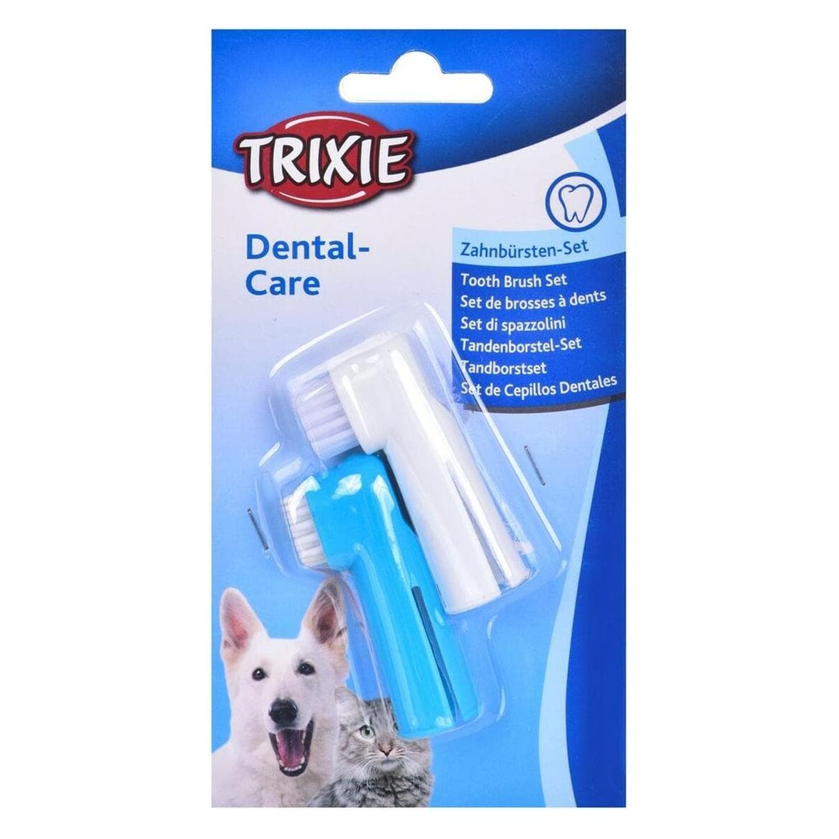 Trixie Tandenborstelset 6cm 2st (Hond, Kat), Dierhygiëne