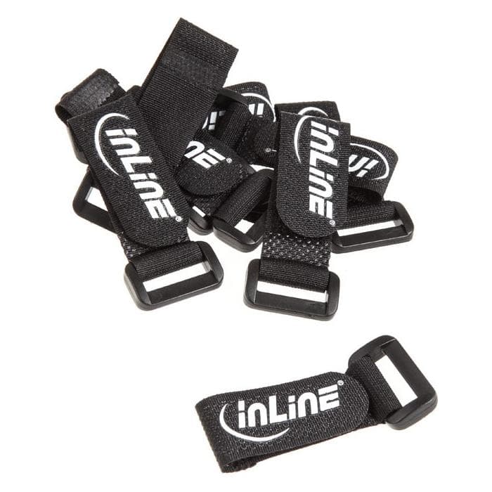 InLine, Cable ties, Klettschlaufen (Velcro cable ties, 100 mm, 10 pcs.)