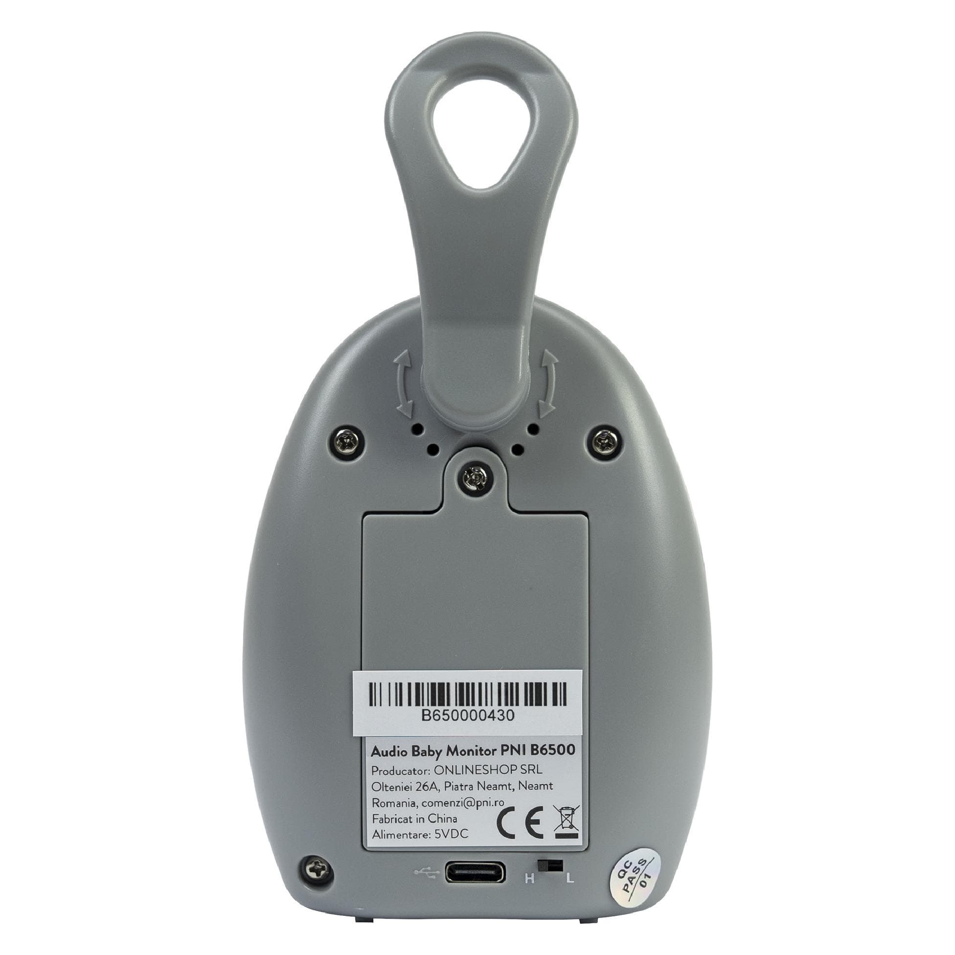 PNI, Babyfoon, Audio-babyfoon B6500 draadloos, intercom, met nachtlampje, vox- en pagerfunctie, één (Babyfoon Audio, 100 m)