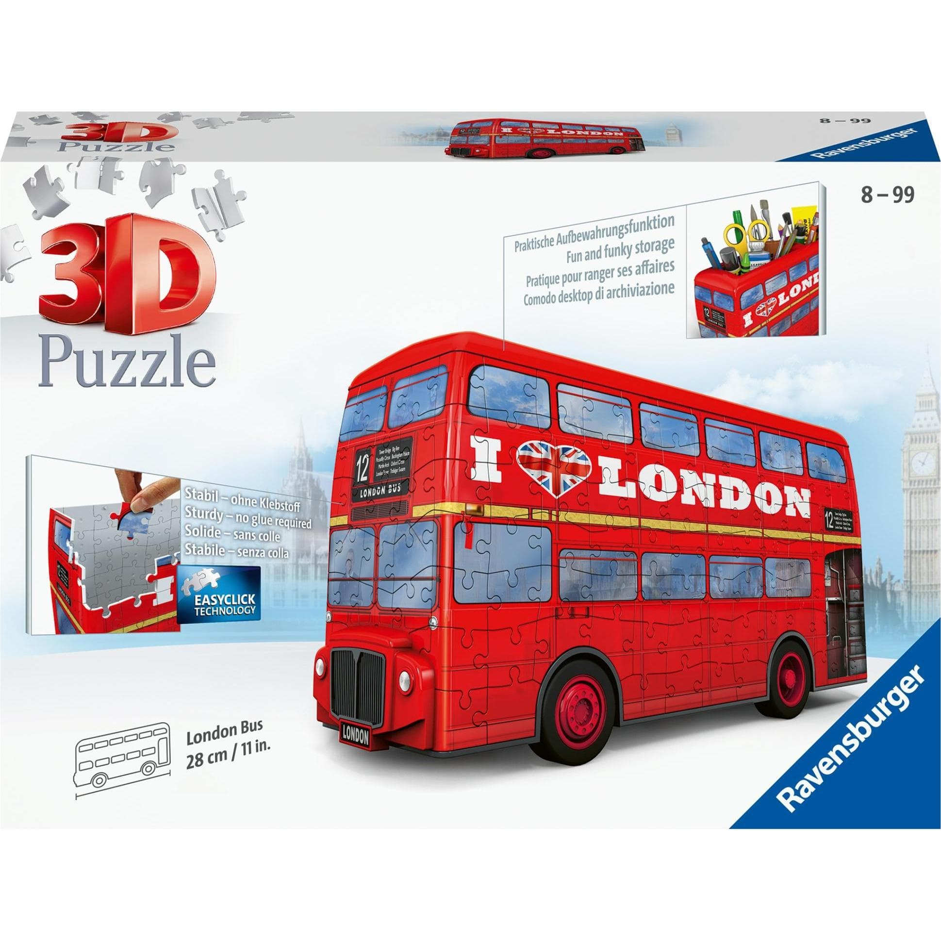 Ravensburger 3D - Londense bus (216 onderdelen)