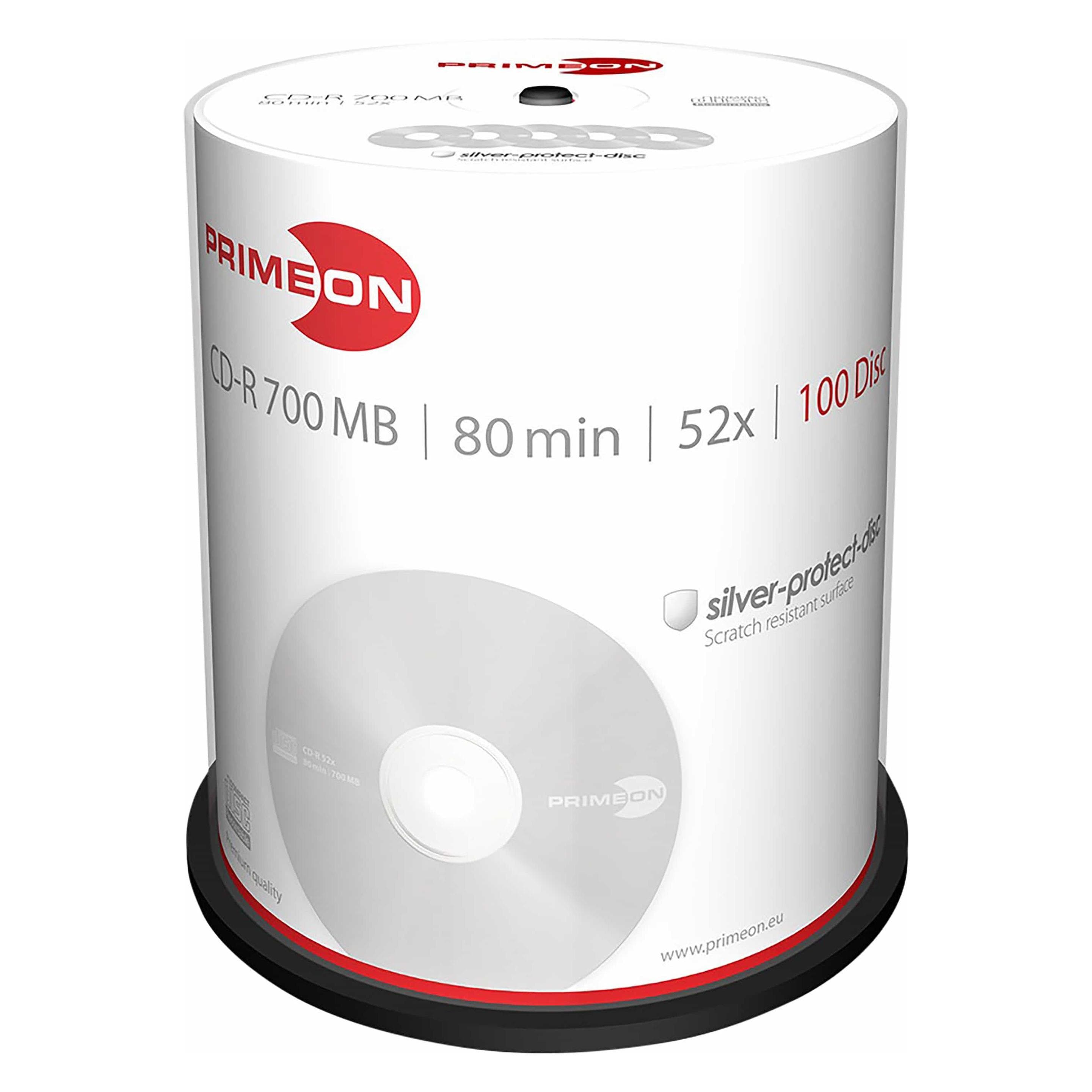Primeon CD-R 700MB 100 spindel (100x), Optische gegevensdrager