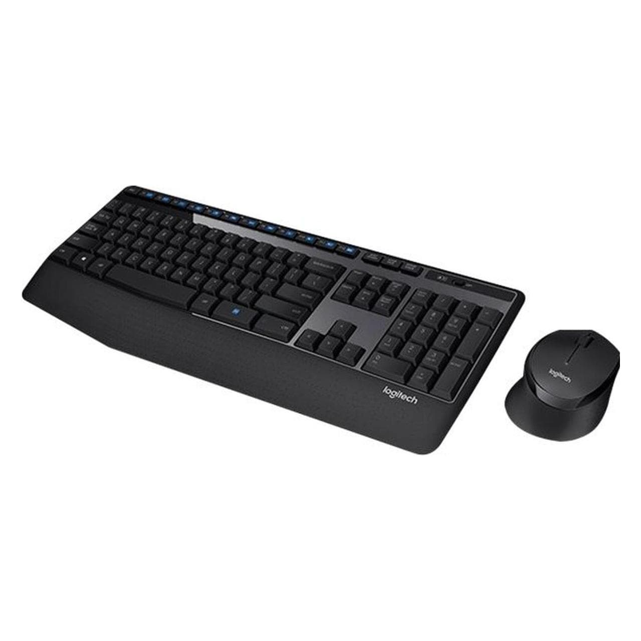 Logitech MK345 (FR, Draadloze), Toetsenbord, Zwart, Blauw