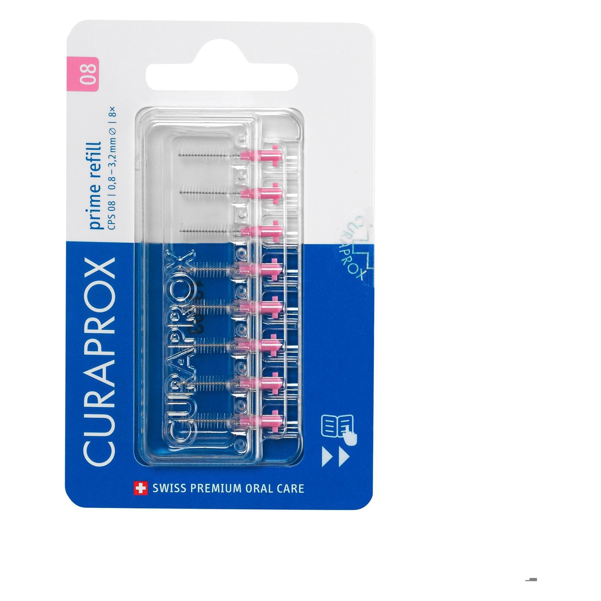 Curaprox, Interdental brushes, CPS 08 Prime Refill (8x, 3.20 mm)