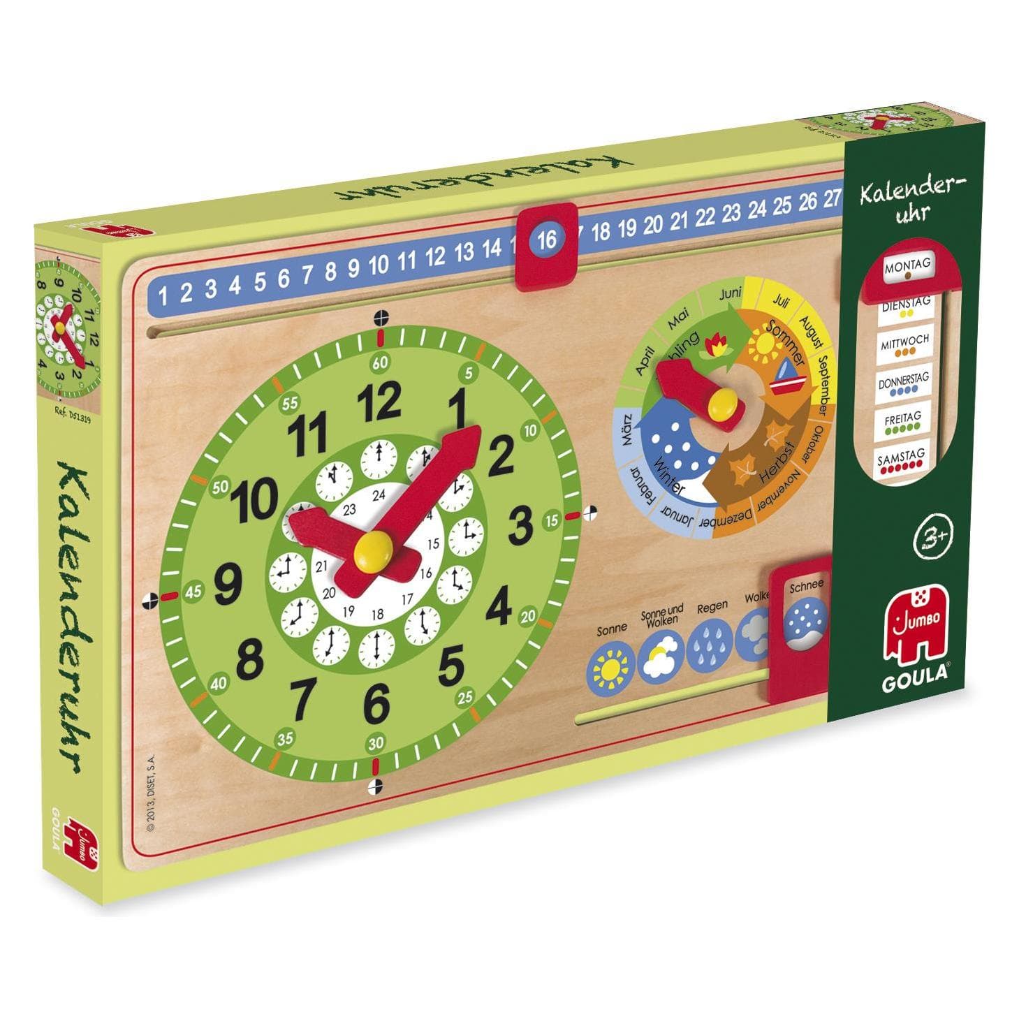 Goula Kalenderklok klein formaat (Duits, 2 - 3 Jaren)