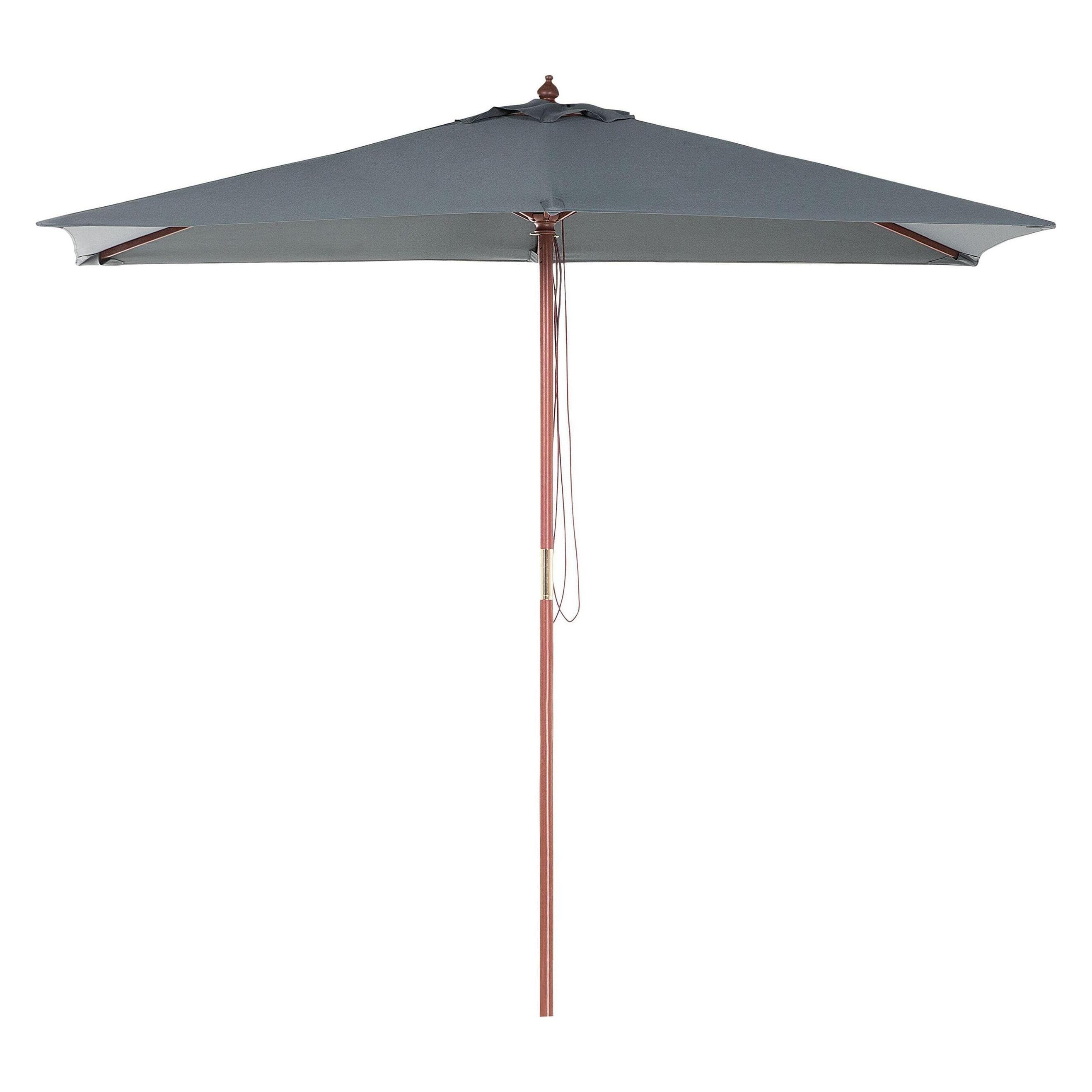 Beliani, Parasol, Dryžuotasis balandis 144 x 195 cm pilkas FLAMENCO (1.95 m)