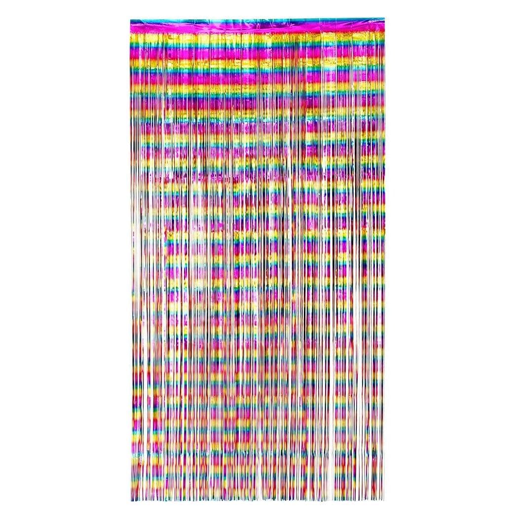 Boland Tinsel curtain rainbow metallic 200 x 100cm (1 pcs.)