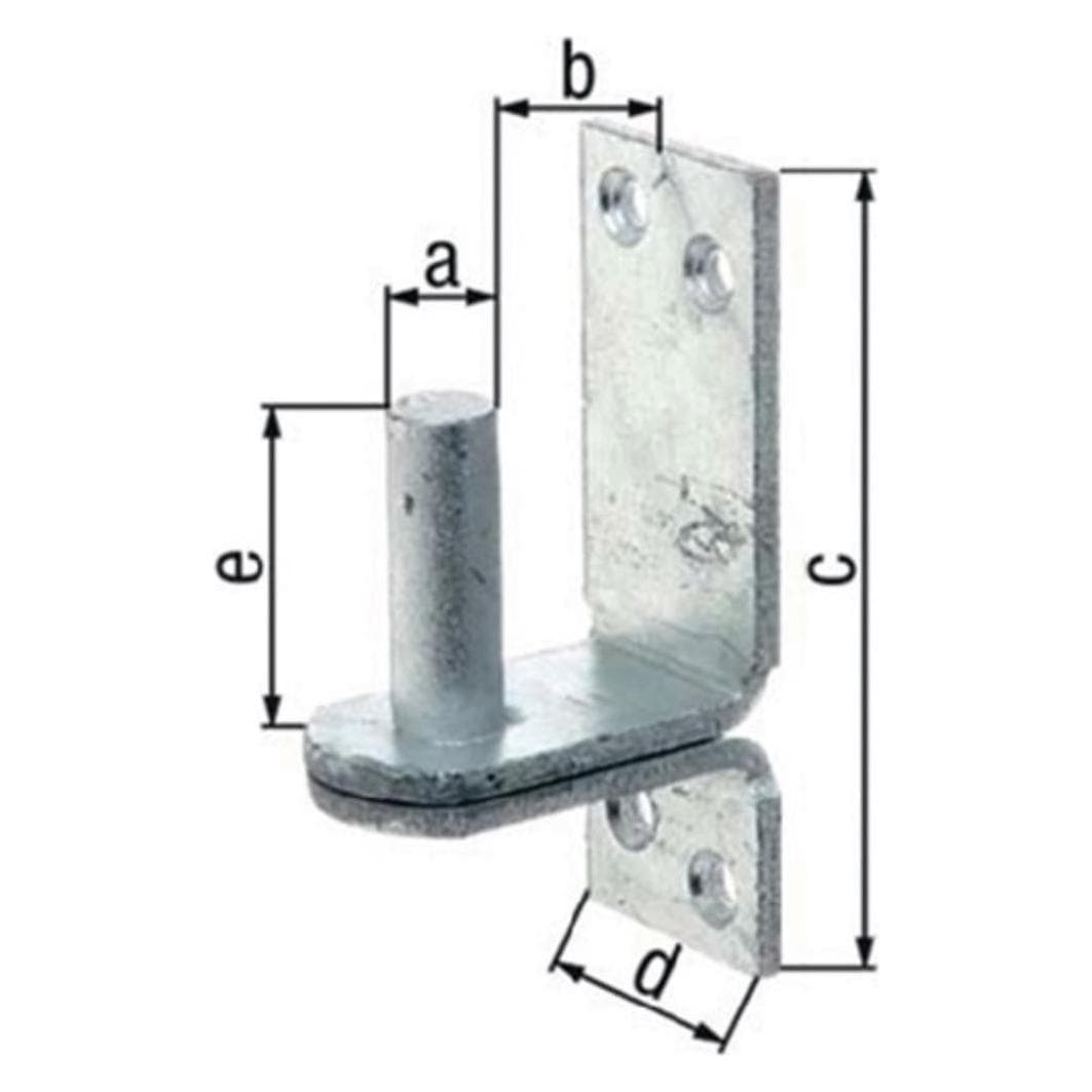GAH, Houtverbindingen, Klem DII op plaat 13x25mm thermisch verzinkt (Klem, 1 Pcs.)