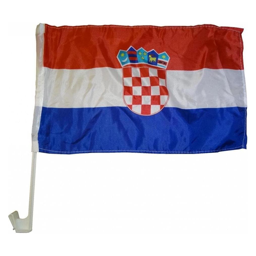 trends4cents, Vlaggen, Autovlag Kroatië 30 x 40 cm Autovlag Raamvlag Waaiervlag (30 x 40 cm)