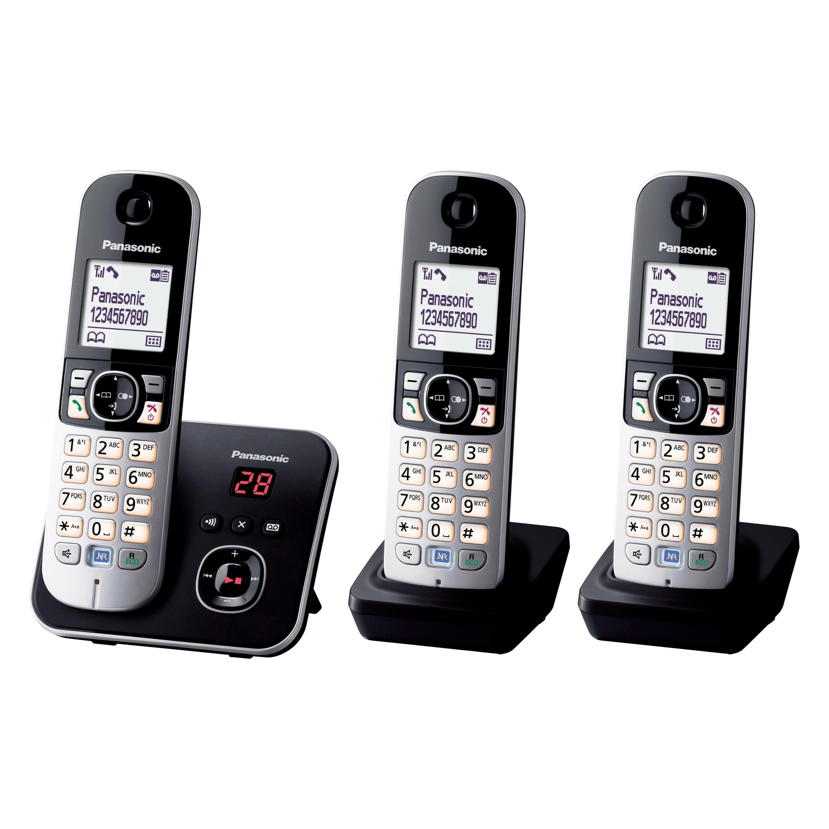 Panasonic KX-TG6823, Telefoon, Zwart, Zilver