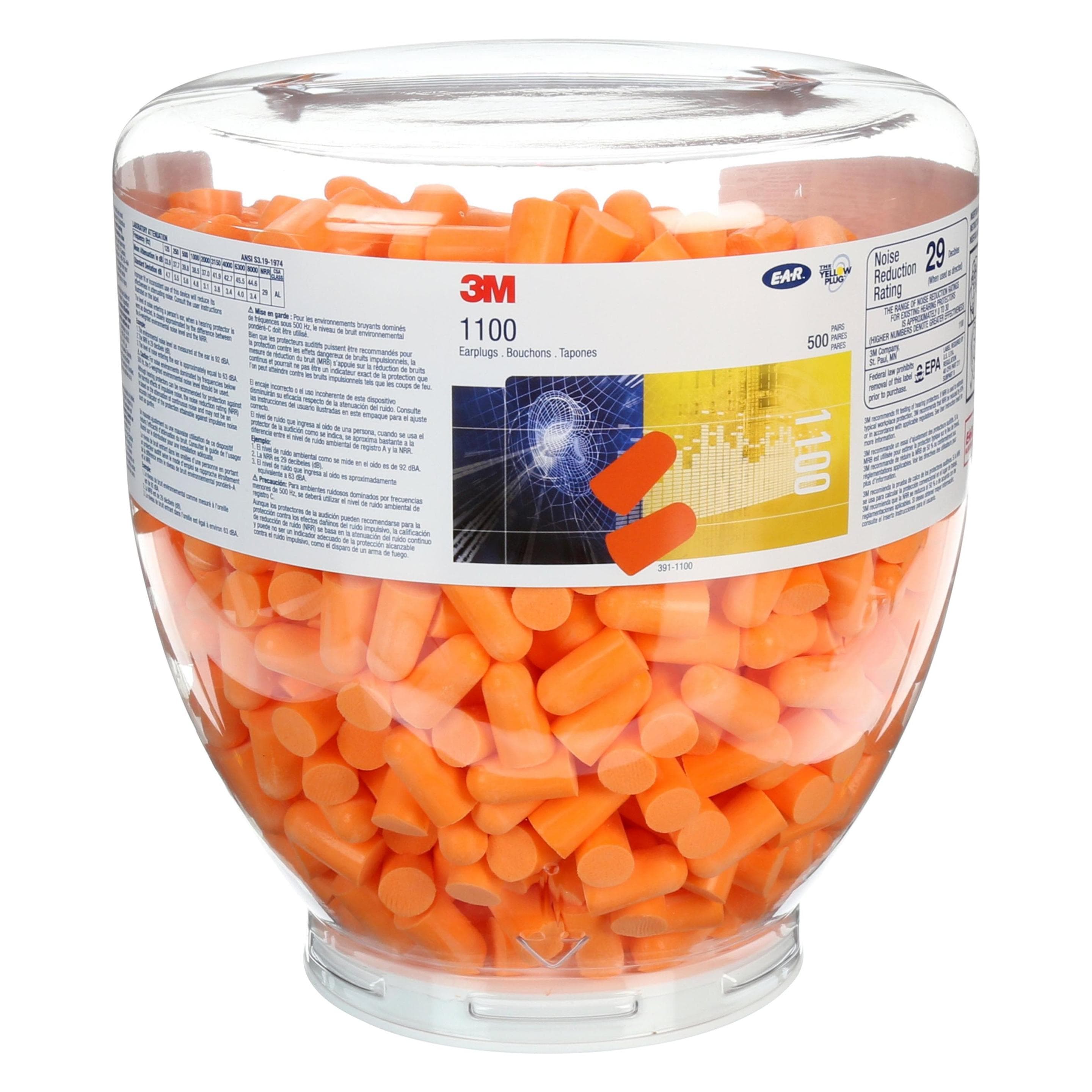 3M, Gehörschutz, 1100B PU Foam Ear Plug Refill Bottle