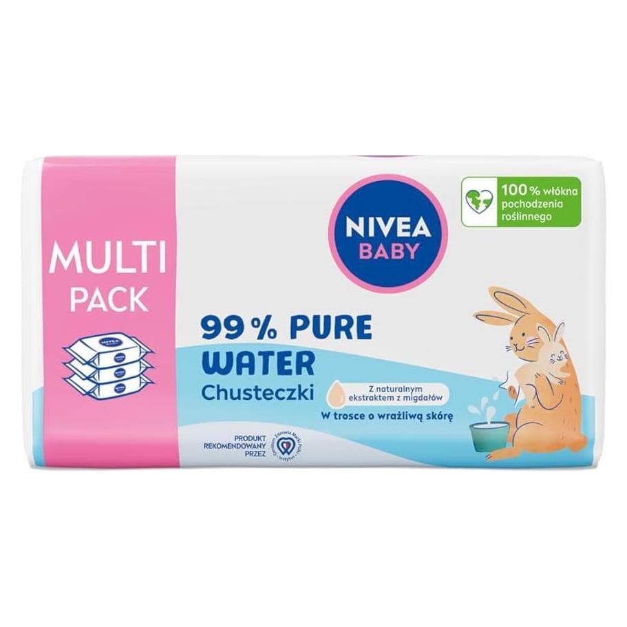 NIVEA, Baby lichaamsverzorging, Baby Puur Water Natte Doekjes 3X57 stuks.