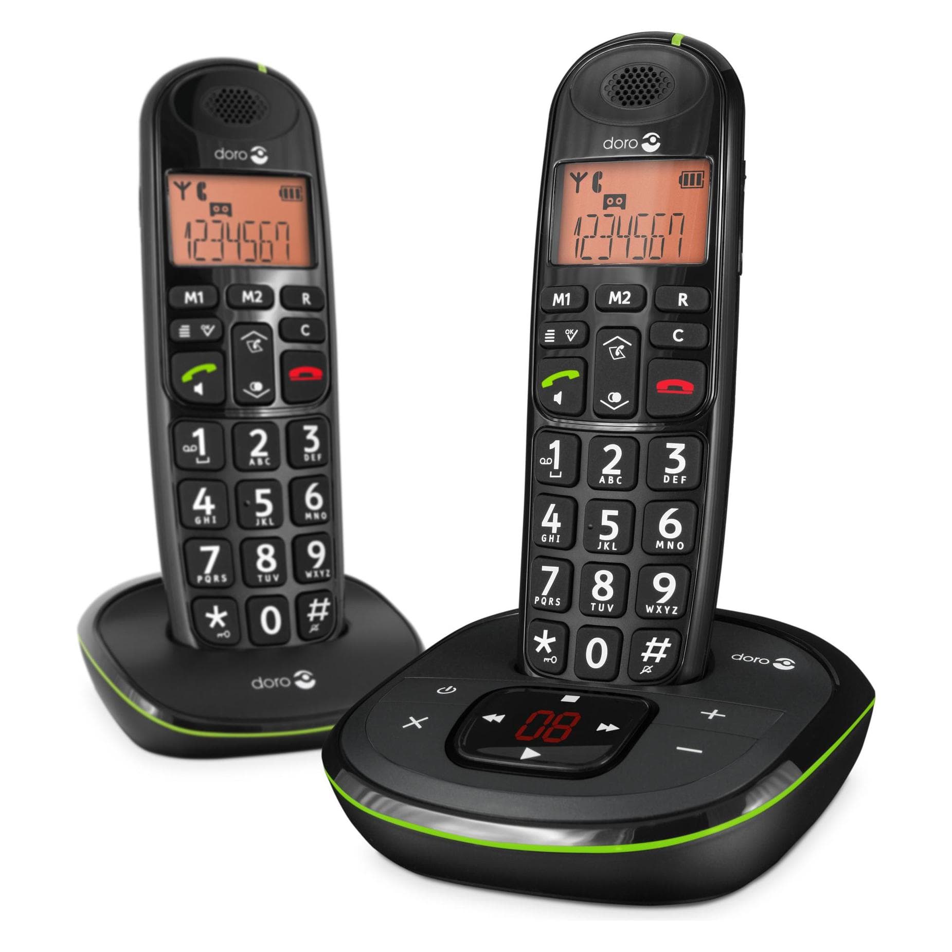 Doro PhoneEasy 105WR Duo, Telefoon, Zwart