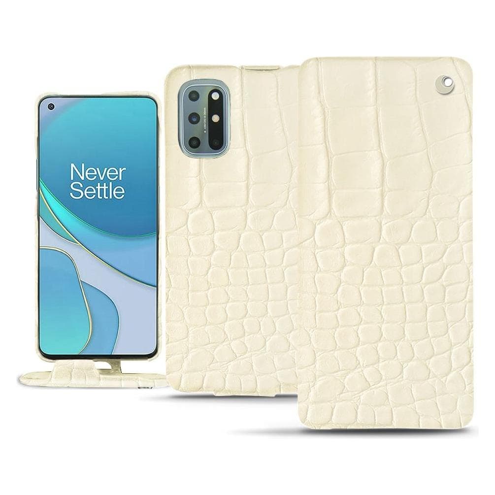 Noreve Lederen omslag verticaal (OnePlus 8T), Smartphonehoes, Wit