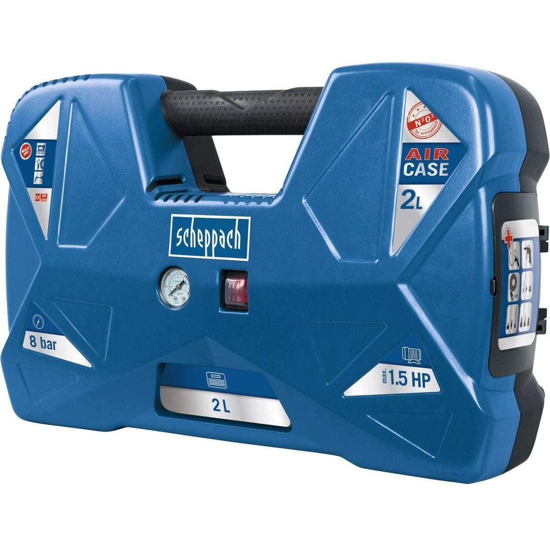 Scheppach, Compressor, Compressor Luchtkast (2 l, 8 bar)