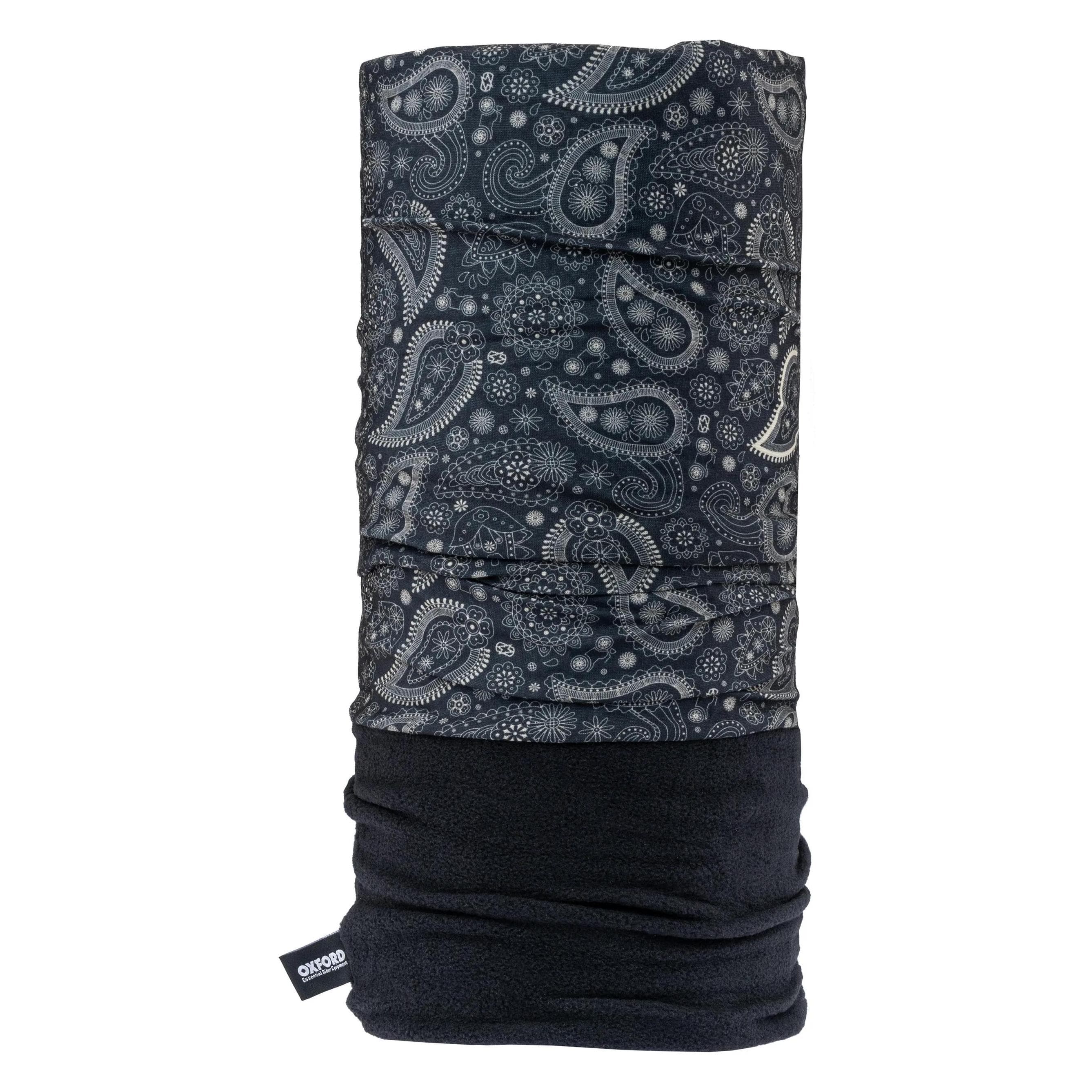 Oxford, Herren, Sturmhaube + Halsschlauch, Multifunktionstuch MC Paisley Navy, Multifunktionstuch Snug 100% Polyester Mikrofaser, Blau
