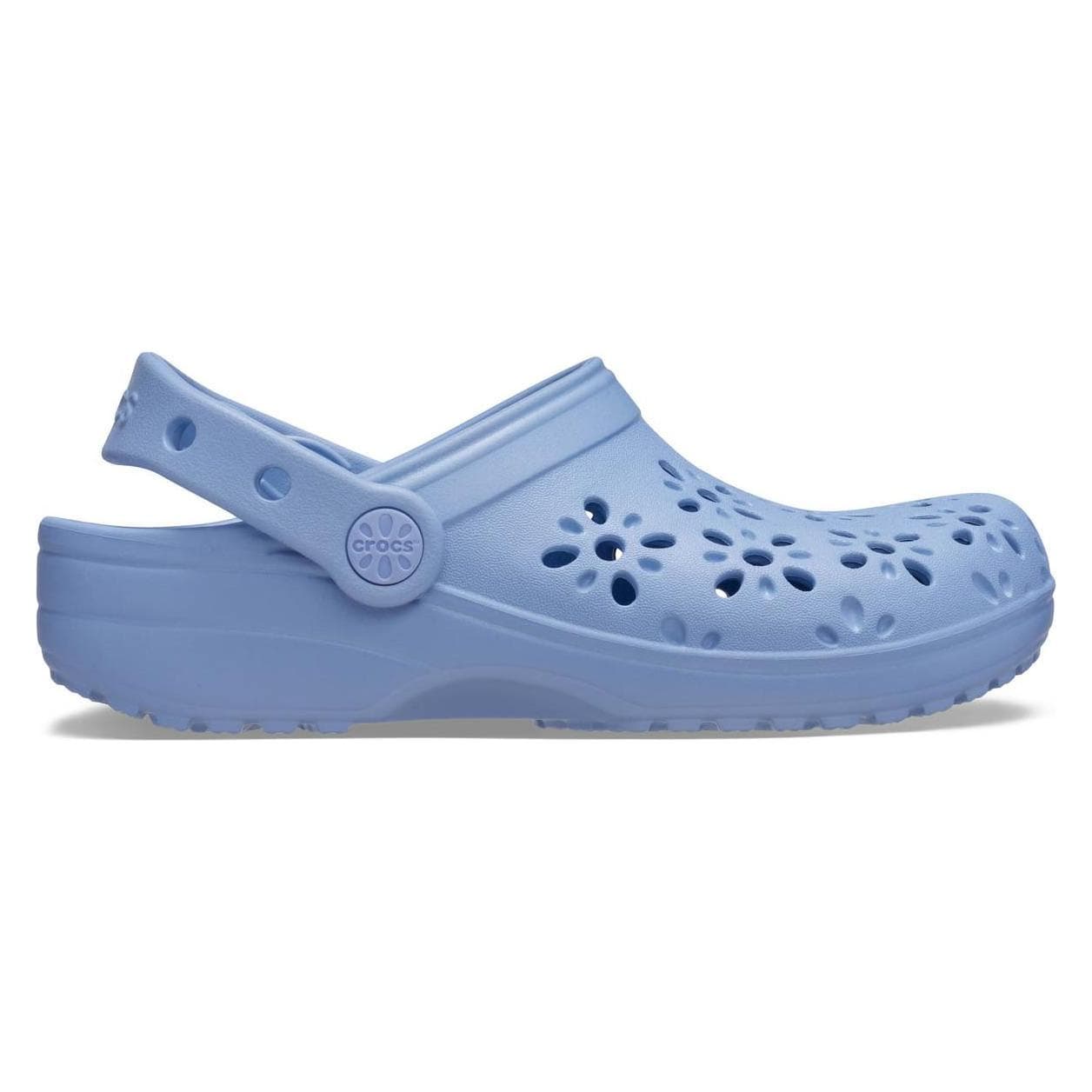 Crocs, Unisex, Slippers, K's Classic Floral CutOut Clog, Blue, (30)
