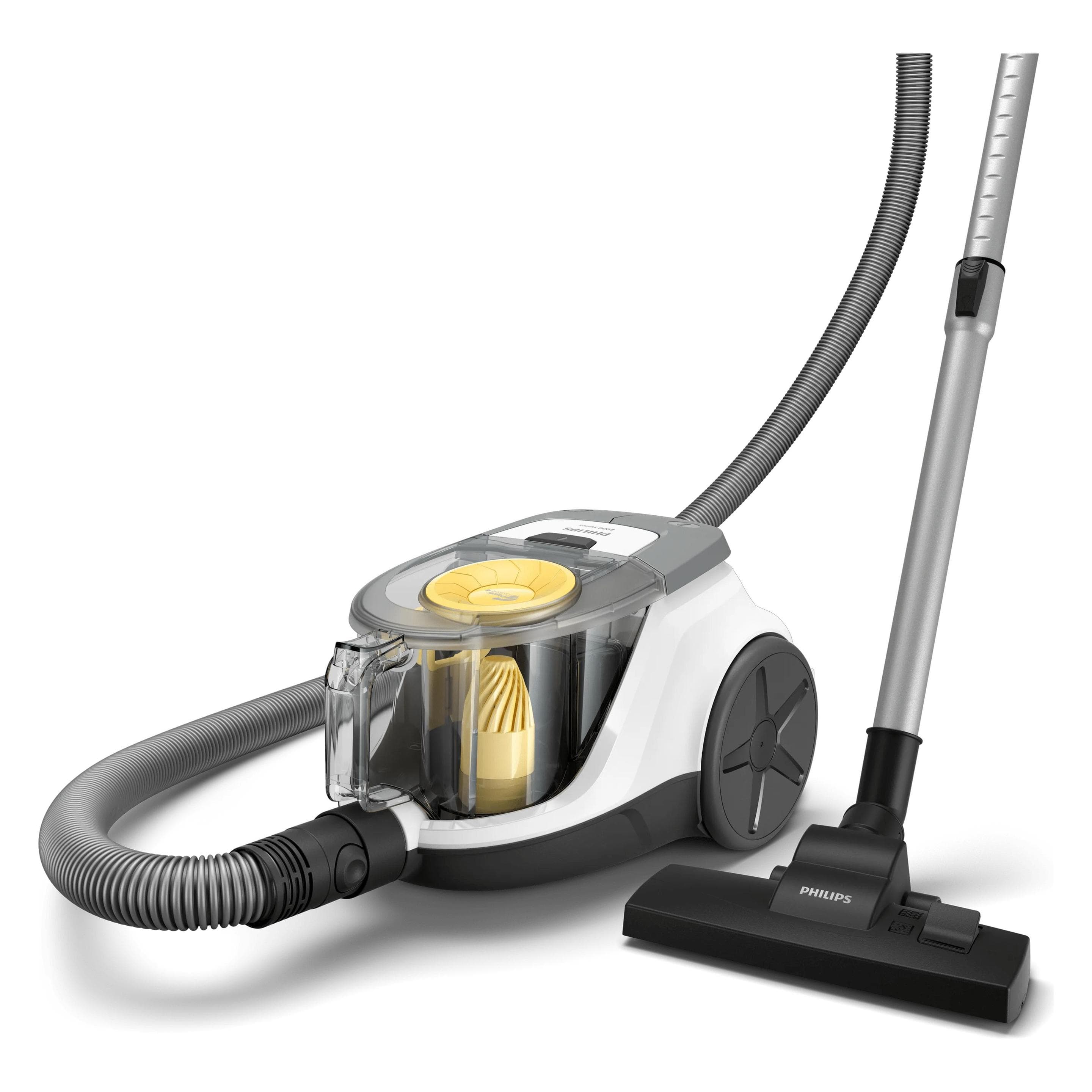 Philips 2000-serie stofzuiger zonder zak, PowerCyclone 4, Stofzuiger, Geel, Wit