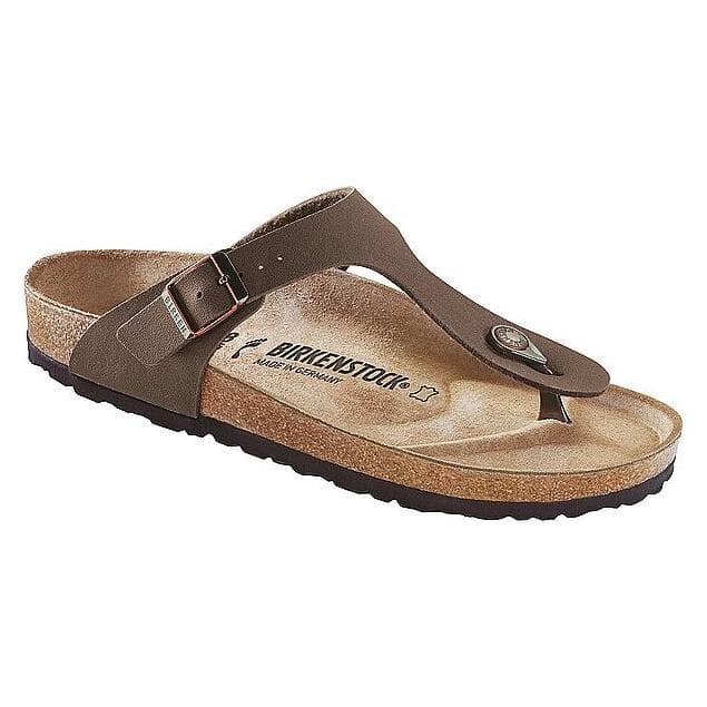 Birkenstock, Vrouwen, Sandalen, Gizeh Birko-Flor Nubuck smal, Bruin, (37)
