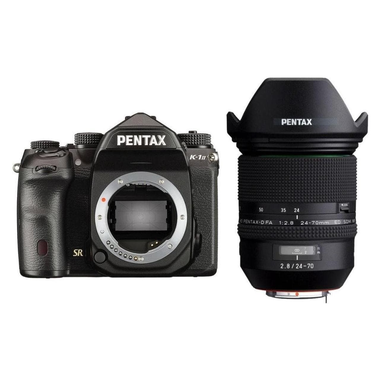 Pentax K-1 Mark II Kit (24 - 70 mm, 36.40 Mpx, Volledig formaat), Camera, Zwart