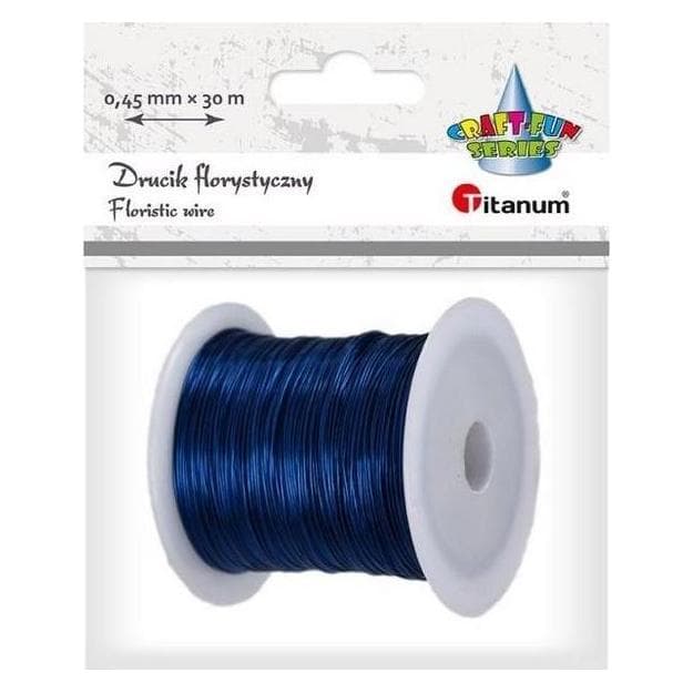 Titanum, Draad, Bloemendraad 0,45 mm x 30 m, marineblauw (30 m)
