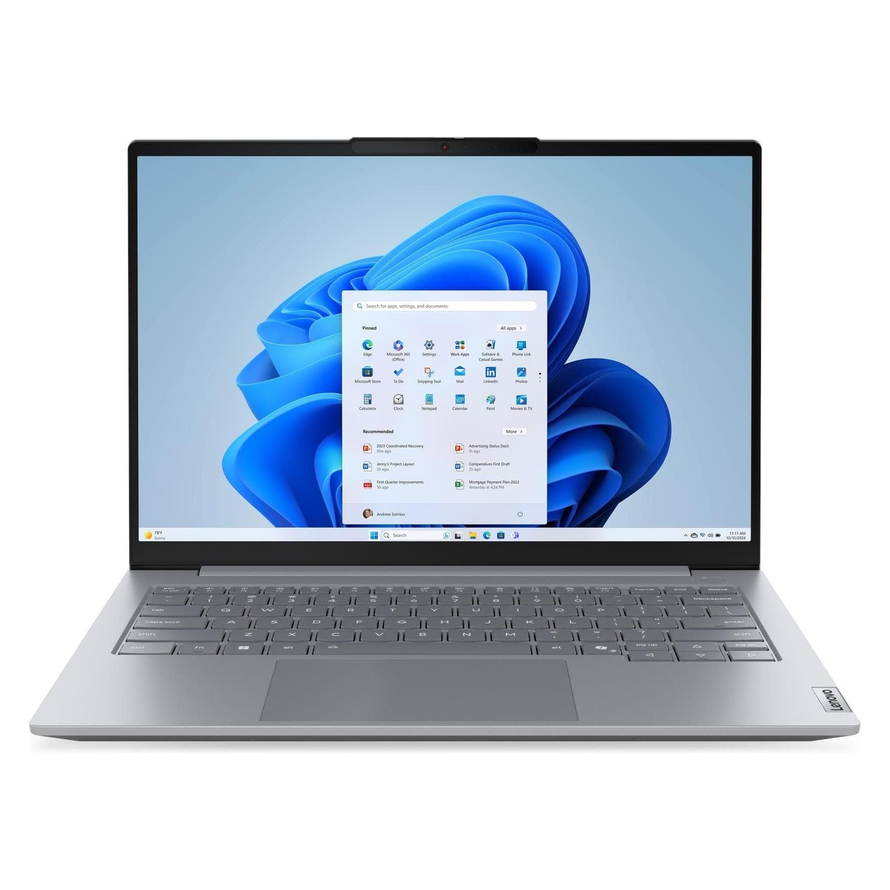 Lenovo THINKBOOK 14 G8 IAL U5-135H 512GB 16GB 14IN NOOD W11P (14", 512 GB, 16 GB, FR), Notebook, Grijs