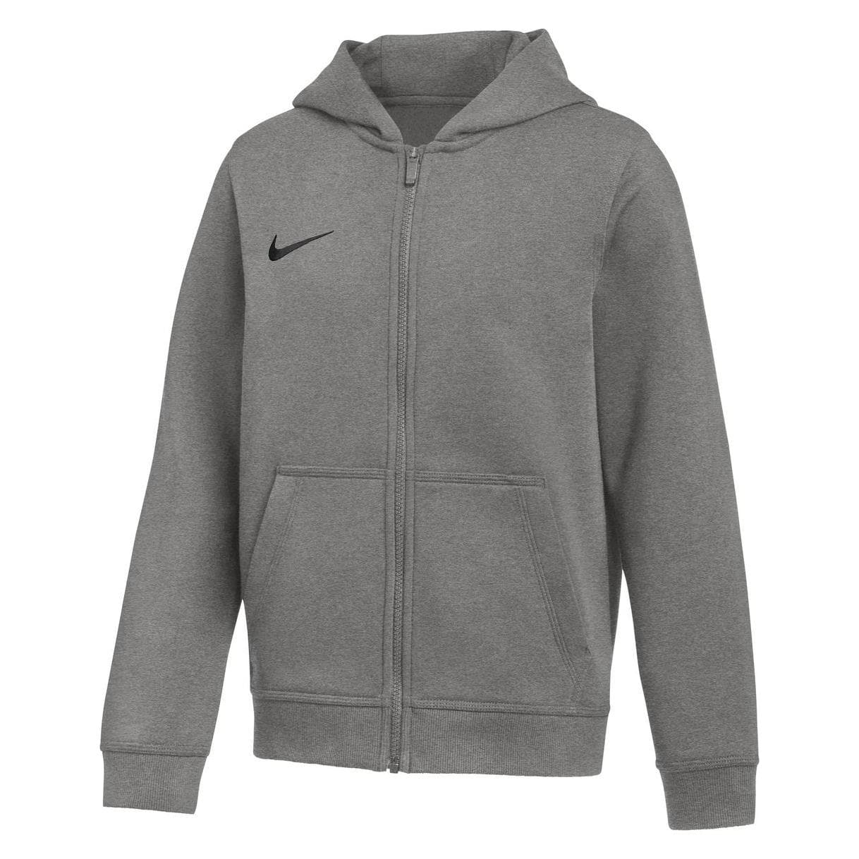 Nike, Jongens, Springer, Park 26 Fleece Full-Zip Hoodie for Kids, Dark Gray IB1232 063, Grijs, (L)